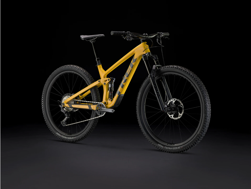 Trek Top Fuel 9.8 XT Full Suspension Mountain Bike 2023 in Baja Yellow-1